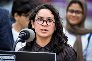 MTA Chair & CEO Janno Lieber announces Phase 1 of the Queens Bus Network Redesign will launch on June 29 during a media availability at Queens Blvd. and 78th Cres. on Thursday, Jun 26, 2025.


Assembly Member Claire Valdez.

(Marc A. Hermann / MTA)