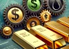 DALL·E 2024-04-03 22.31.17 - Revise the illustration to represent the gold asset using gold bars instead of a gear. Place several shiny gold bars in the foreground, each bar displ