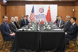 U.S. Secretary of State Marco Rubio held his first in-person meeting with Chinese Foreign Minister Wang Yi