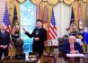 President Donald Trump participates in a press conference with departing DOGE adviser Elon Musk, Friday, May 30, 2025, in the Oval Office. (Official White House Photo by Molly Riley)