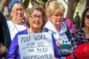 "You Work for Us. We NEED Affordable Care"

Rally in Support of the Affordable Care Act, at The White House, Washington, DC USA, see https://www.facebook.com/events/1425620610816402/