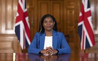 06/09/2022. London, United Kingdom. Official Cabinet Portrait; Secretary of State for International Trade and President of the Board of Trade – Kemi Badenoch MP poses for a photograph in 10 Downing Street. Picture by Simon Dawson / No 10 Downing Street