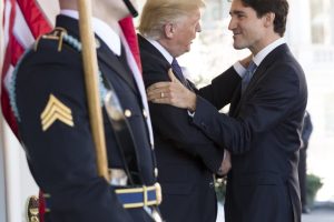 Donald Trump welcomes Justin Trudeau to White House