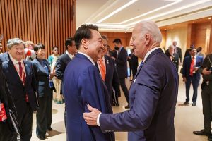 President Joe Biden attends the second session of the G20 Leaders’ Summit, “One Family”, Saturday, September 9, 2023 at the Bharat Mandapam International Exhibition-Convention Center in New Delhi.(Official White House Photo by Adam Schultz)