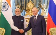 PM in a bilateral meeting with the President of the Russian Federation, Mr. Vladimir Putin, in Moscow, Russia on July 09, 2024.
