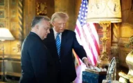 REX Hungarian Prime Minister Viktor Orban and former US President Donald Trump, Palm Beach, USA - 08 Mar 2024