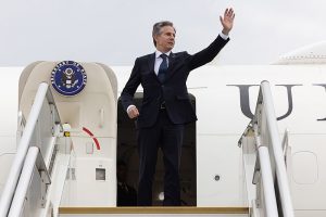 Secretary Antony J. Blinken arrives in Beijing, People's Republic of China, April 25, 2024. (Official State Department photo by Chuck Kennedy)