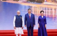 PM meets President of China, Mr. Xi Jinping during Official Reception for Heads of States/Heads of Governments at SCO Summit at Tianjin, in China on August 31, 2025.