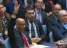 联合国图片 美国大使罗伯特·A·伍德在安理会投票反对巴勒斯坦问题决议草案