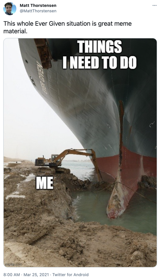 Excavator Digging Out Suez Canal Ship | Know Your Meme