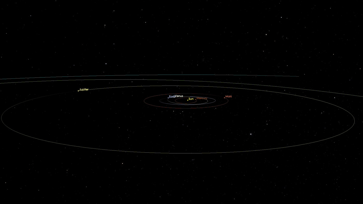 An animation showing the path of the interstellar interloper now known as ʻOumuamua. The combination... [+] of speed, angle, trajectory, and physical properties all add up to the conclusion that this came from beyond our Solar System.