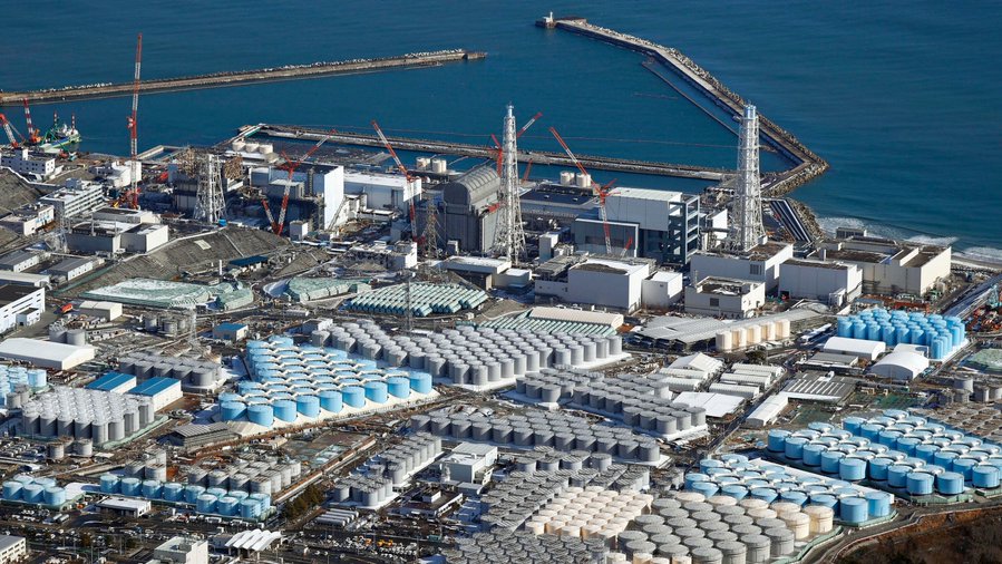The Fukushima Daiichi nuclear power plant in Okuma, Japan. The government has decided to release radioactive water from the plant into the Pacific Ocean.