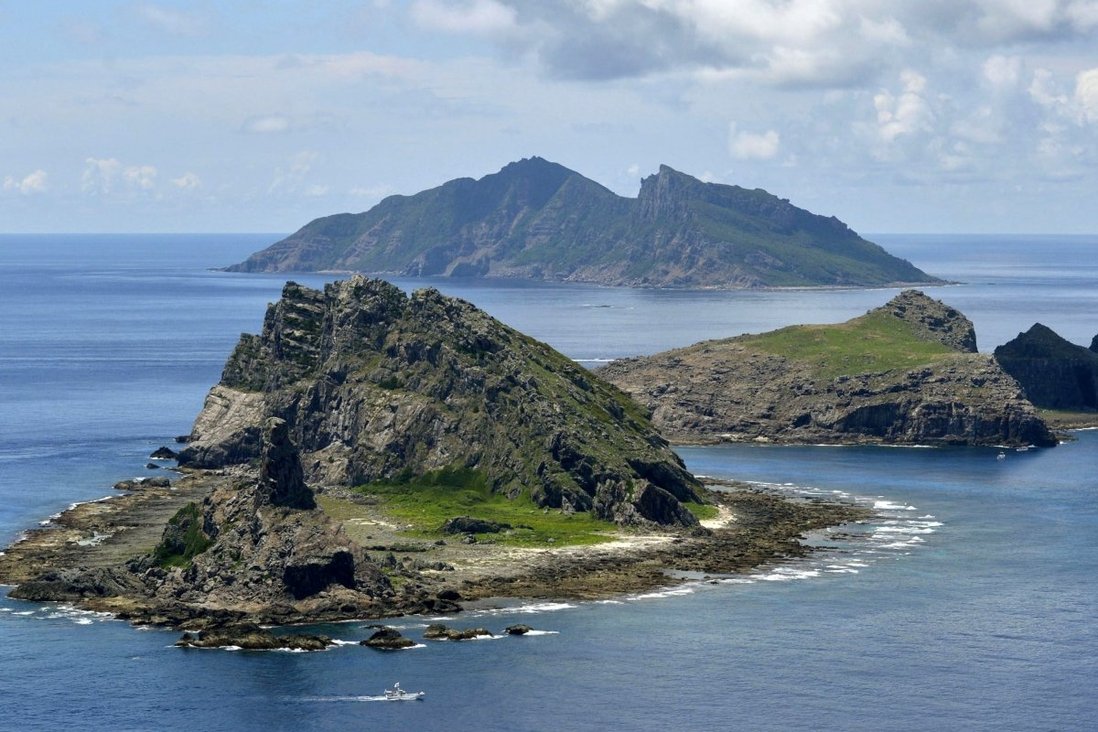 Minamikojima (front), Kitakojima (middle right) and Uotsuri (background) are the tiny islands in the East China Sea, called Senkaku in Japanese and Diaoyu in Chinese. Photo: AP